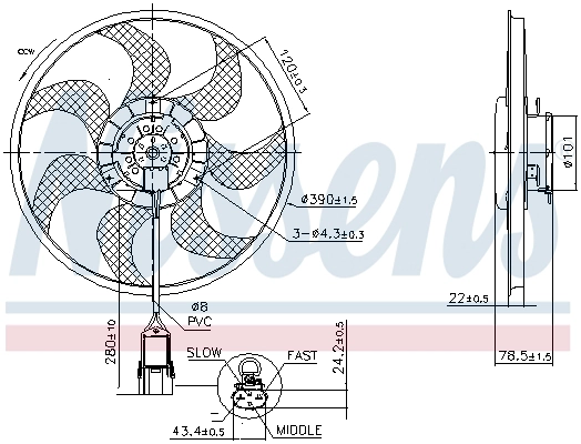Fan, engine cooling (850070)