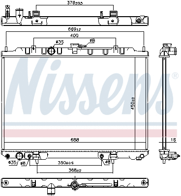 Radiator, engine cooling (68799)