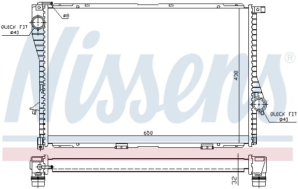 Radiator, engine cooling (60648A)