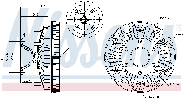 Clutch, radiator fan