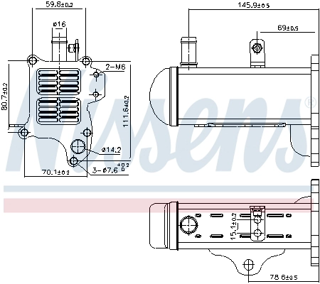 Cooler, exhaust gas recirculation (989425)