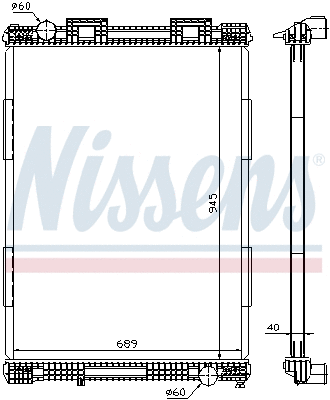 Radiator, engine cooling (628700)