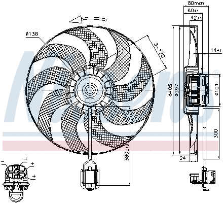 Fan, engine cooling
