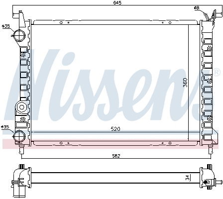 Radiator, engine cooling (694962)