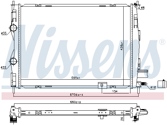Radiator, engine cooling