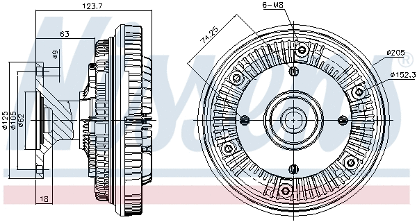 Clutch, radiator fan