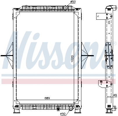 Radiator, engine cooling (63778A)