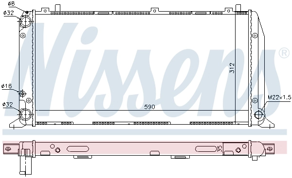 Radiator, engine cooling (691545)