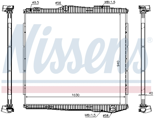 Radiator, engine cooling (672900)