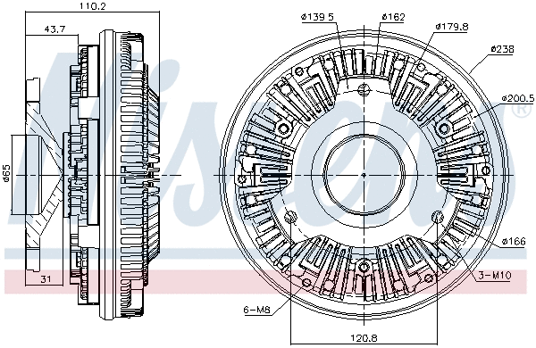Clutch, radiator fan