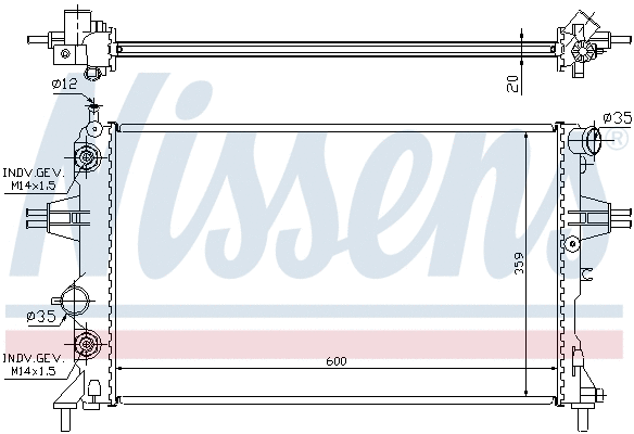 Radiator, engine cooling (695855)