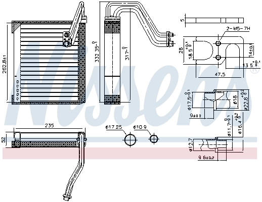 Evaporator, air conditioning