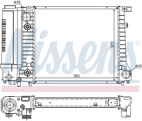 Radiator, engine cooling (60731A)