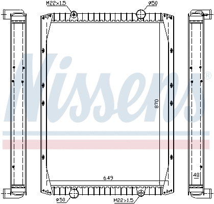 Radiator, engine cooling (63845A)