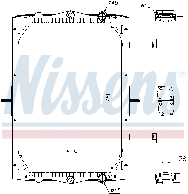Radiator, engine cooling (61444A)