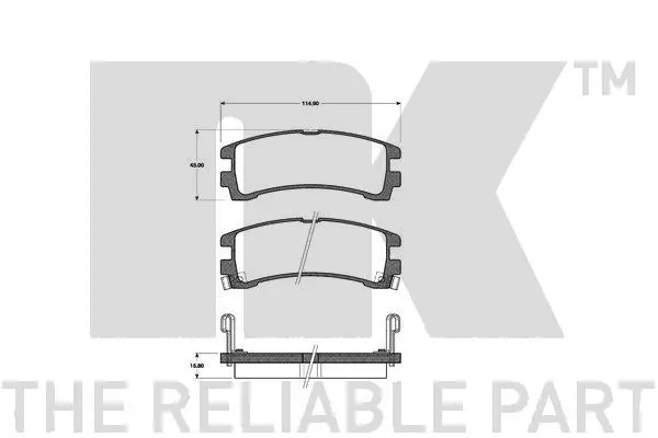 Brake Pad Set, disc brake (222228)