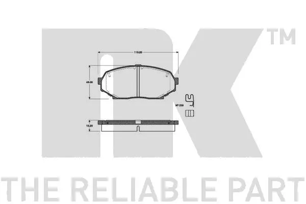 Brake Pad Set, disc brake (223254)
