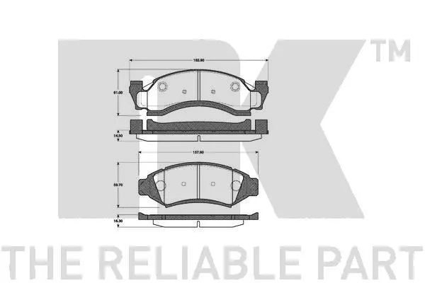 Brake Pad Set, disc brake (222528)