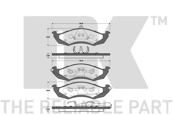 Brake Pad Set, disc brake (222542)