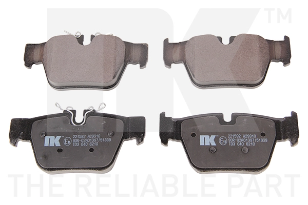 Brake Pad Set, disc brake (221592)
