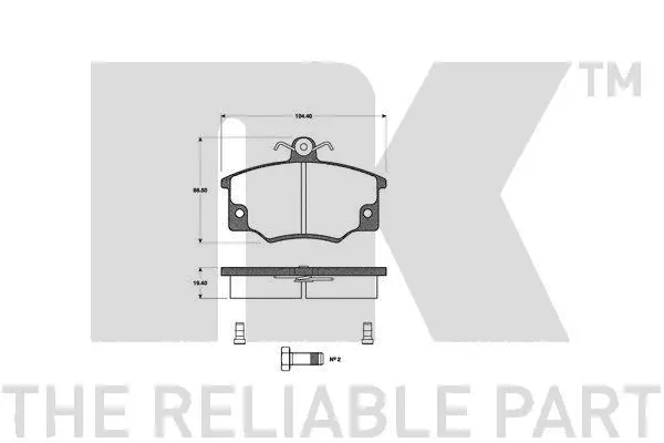 Brake Pad Set, disc brake (222316)