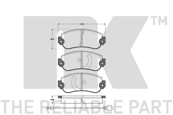 Brake Pad Set, disc brake (221814)