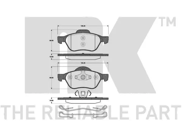 Brake Pad Set, disc brake (223956)