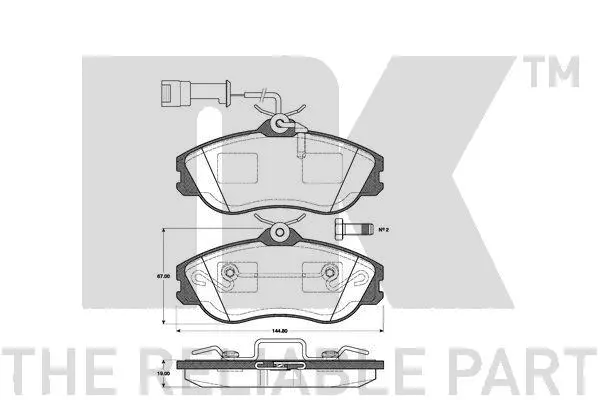 Brake Pad Set, disc brake (224726)
