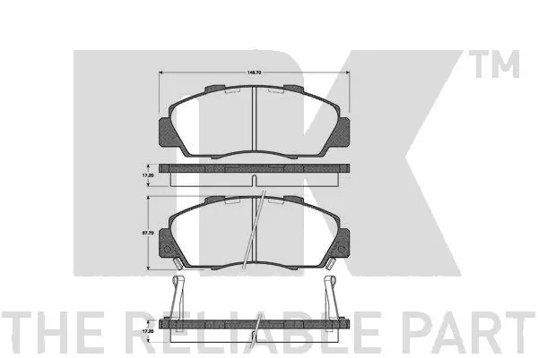 Brake Pad Set, disc brake (222632)