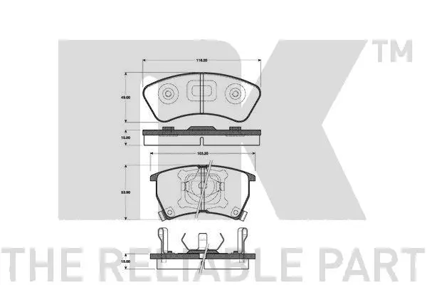 Brake Pad Set, disc brake (223227)