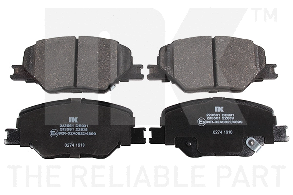 Brake Pad Set, disc brake (223661)