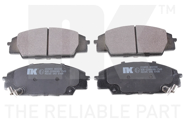 Brake Pad Set, disc brake (222655)