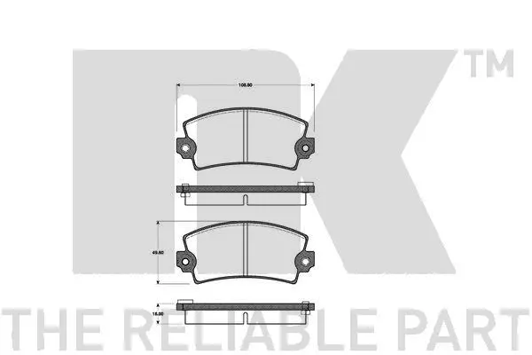 Brake Pad Set, disc brake (223908)