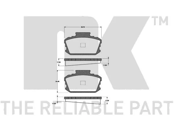 Brake Pad Set, disc brake (222201)