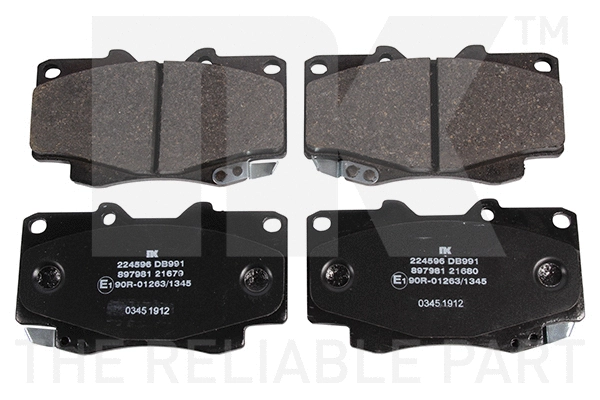 Brake Pad Set, disc brake (224596)