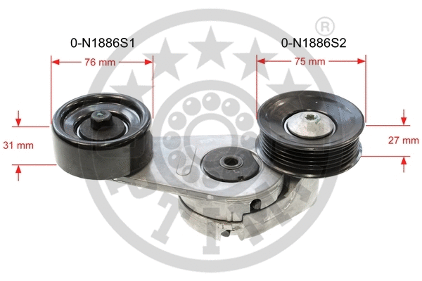 Belt Tensioner, V-ribbed belt (0-N1886)