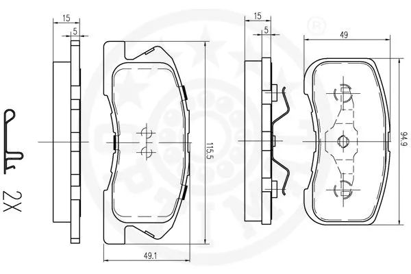 Brake Pad Set, disc brake