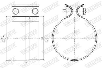 Clamping Piece, exhaust system (61788)