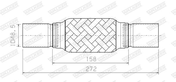 Corrugated Pipe, exhaust system (10397)