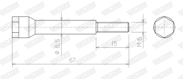 Bolt, exhaust system (83180)