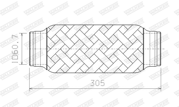 Corrugated Pipe, exhaust system (08944)