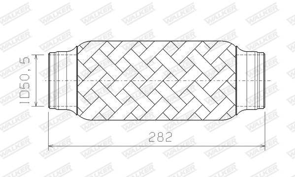 Corrugated Pipe, exhaust system (10386)