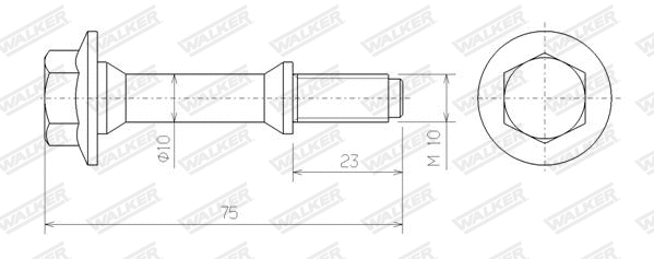 Bolt, exhaust system (83170)