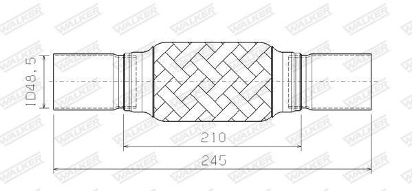 Corrugated Pipe, exhaust system (08922)