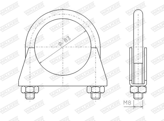 Clamping Piece, exhaust system (82337)
