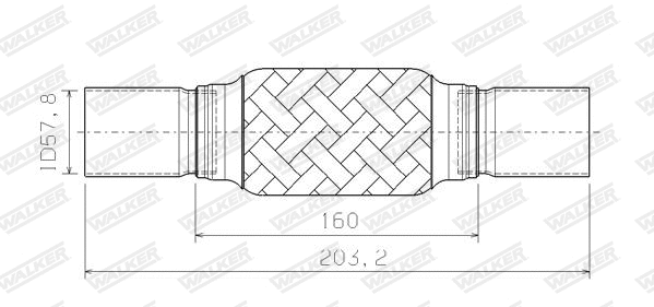 Corrugated Pipe, exhaust system (10413)