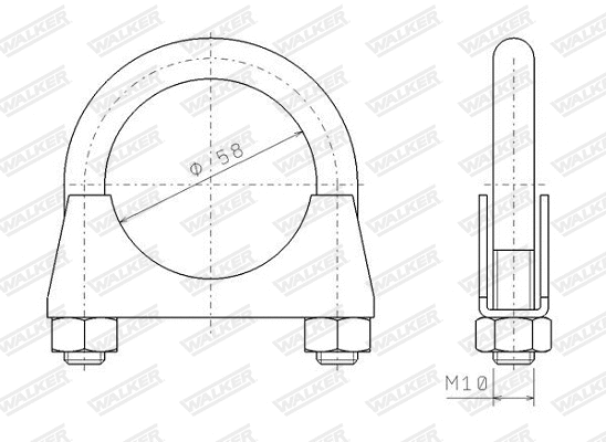 Clamping Piece, exhaust system (82328)