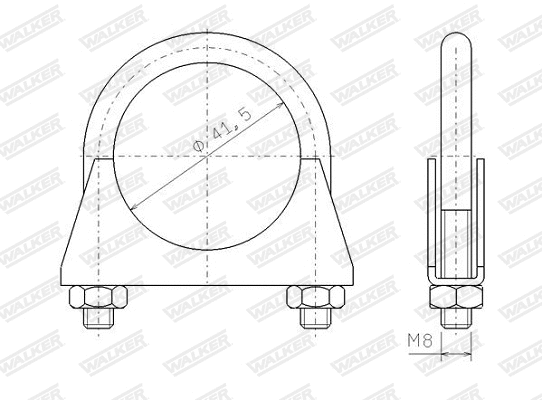 Clamping Piece, exhaust system (82306)