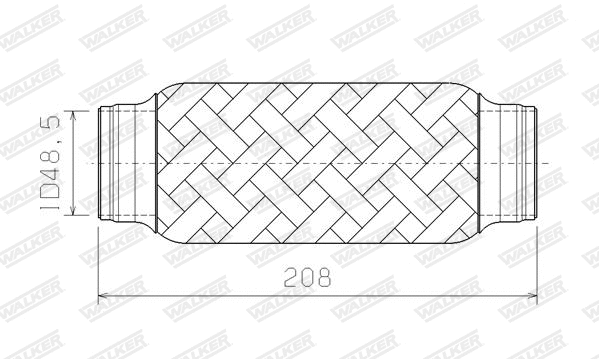Corrugated Pipe, exhaust system (10384)