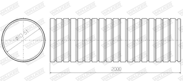Corrugated Pipe, exhaust system (09909)